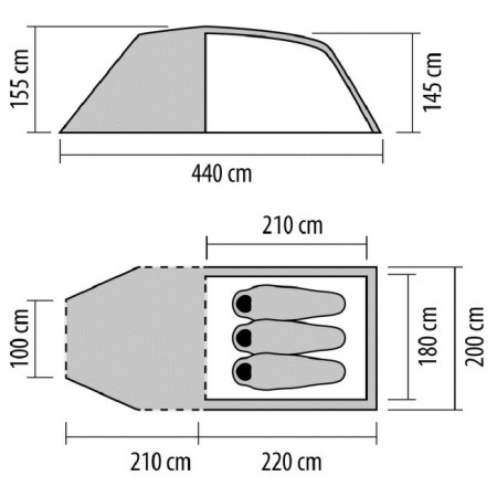 Coleman Chimney Rock 3 Plus 3 személyes sátor