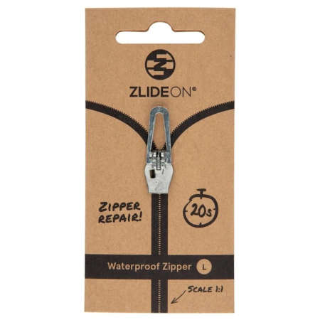 ZlideOn Opravný jezdec pro voděodolné zipy - L pót cipzár ezüst silver