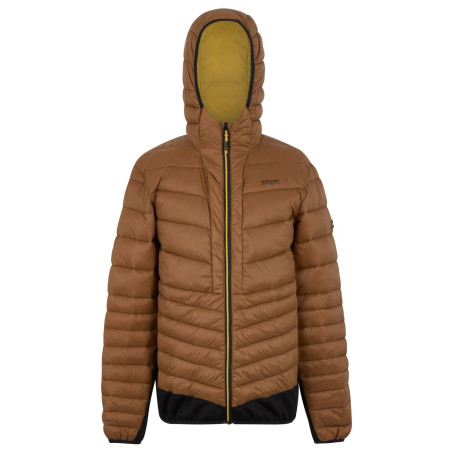 Regatta Hooded Leedre Hybrid férfi dzseki barna NutBrwn/Blk
