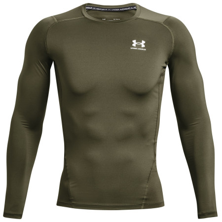 Under Armour HG Armour Comp LS férfi funkcionális póló sötétzöld Marine OD Green / / White