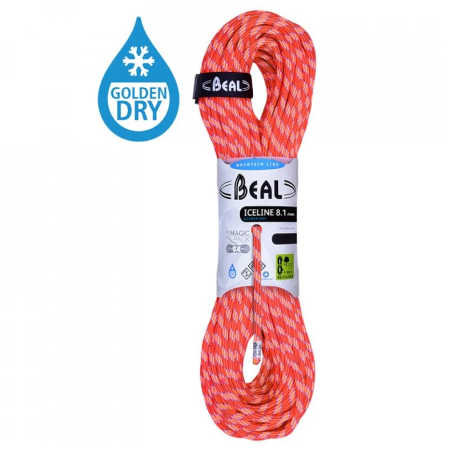 Beal Ice Line 8,1 mm (50 m) hegymászó kötél narancs ORANGE