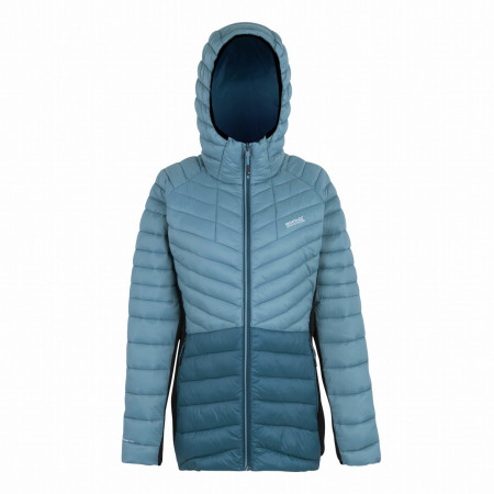 Regatta Women’s Hooded Leedre Hybrid női dzseki világoskék GrnHaz/SpGrn