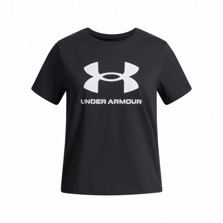 Under Armour BIG LOGO SS-BLK gyerek póló fekete/fehér Black