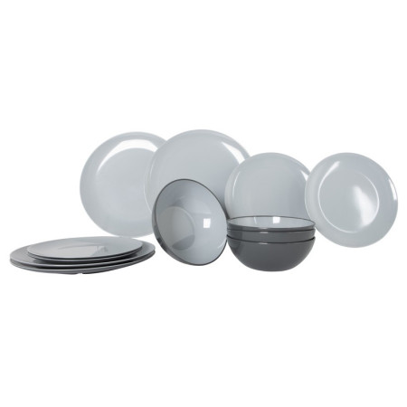 Gimex Tableware grey 12 pcs edénykészlet