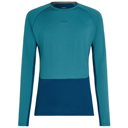 Icebreaker Men Merino 200 ZoneKnit LS Crewe férfi funkcionális póló kék/világoskék Atlant/Topaz/Cb