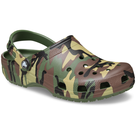 Crocs Classic Camouflage Clog papucs zöld Army Green/Multi