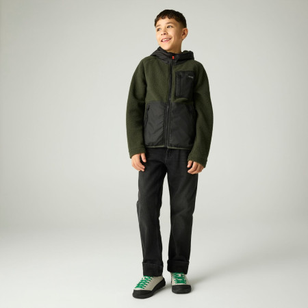 Regatta Munro Hybrid Jacket DarkKhak/Blk gyerek pulóver