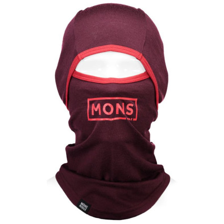 Mons Royale Santa Rosa Hinge Balaclava Box maszk burgundi vörös Burgundy