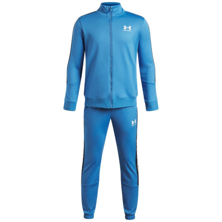 Under Armour UA B Icon Knit Tracksuit Aegean Blue melegítőszett kék Aegean Blue / / White