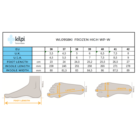 Kilpi Frozen High Wp-W női magasszárú téli túracipő