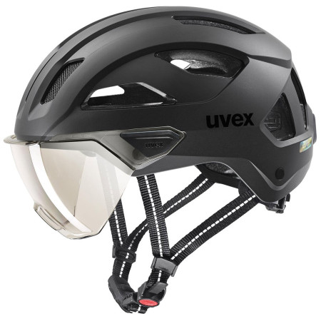 Uvex Stride Visor kerékpáros sisak fekete black matt