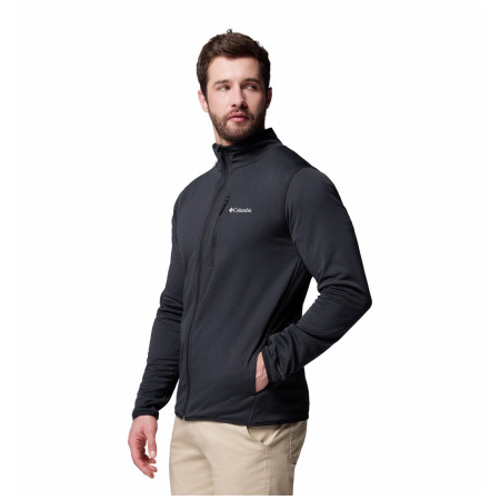 Columbia Essential Hike™ Grid Fleece Full Zip férfi pulóver fekete Black