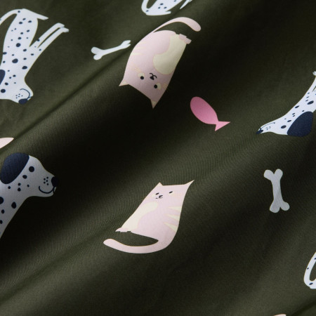 Regatta Junior Changing Robe Dark Khaki Cat Dog vízálló gyerekkabát