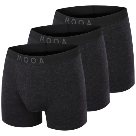 MOOA MerinoSilk 4in 3-pack férfi boxer fekete black melange