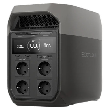 EcoFlow Delta 3 töltőállomás fekete černá