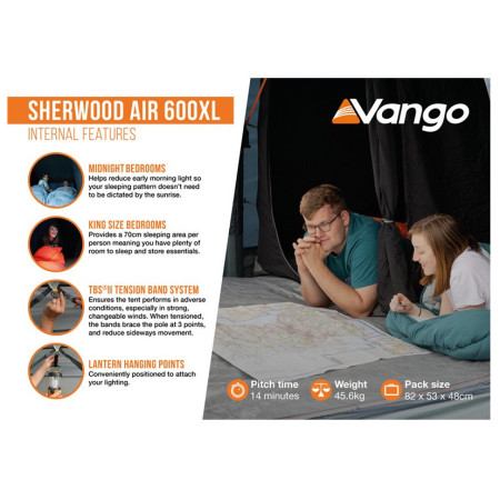 Vango Sherwood Air 600XL Package családi sátor