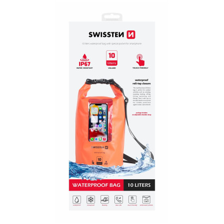 Swissten WATERPROOF ORANŽOVÉ (10L) vízálló tok