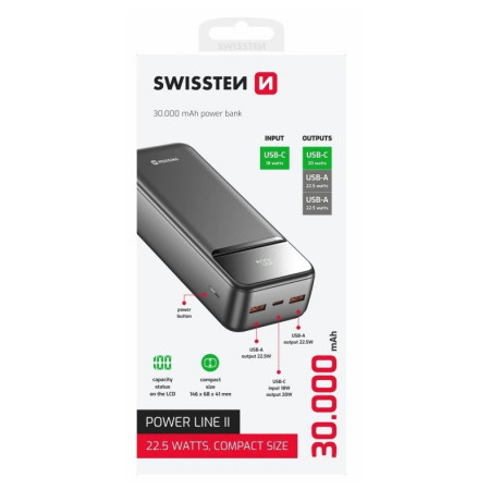 Swissten Power Line II 30000 mAh powerbank