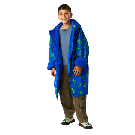 Regatta Junior Changing Robe Olymp Blue Dino vízálló gyerekkabát