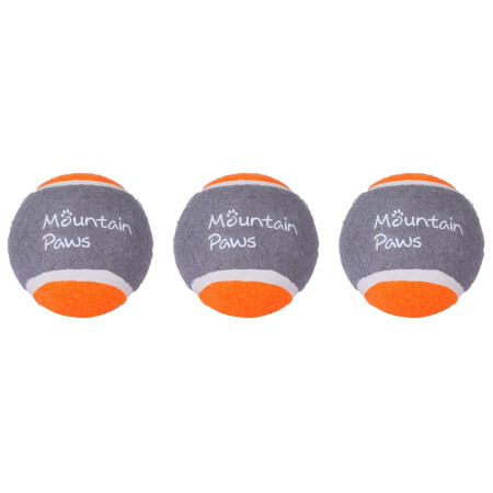 Mountain Paws Dog Tennis Balls, 3 Pack játékszer kutyáknak narancssárga/szürke Oarnge