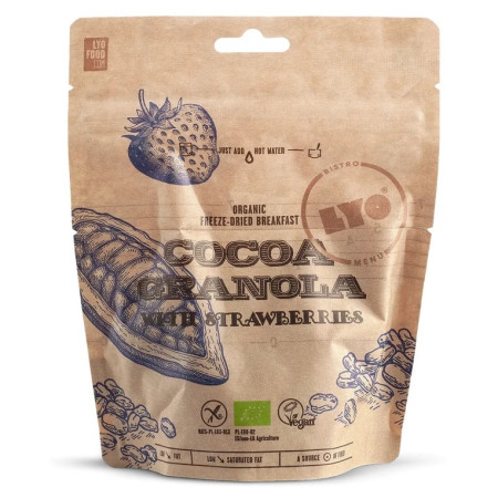 Lyo food Kakaós granola eperrel, 270 g szárított étel