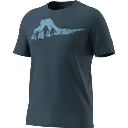 Dynafit Graphic Co T-Shirt M férfi póló sötétkék 0721 - cinder/ASCENT