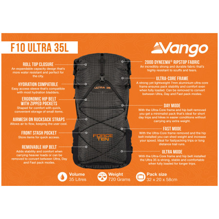 Force Ten Ultra 35L túrahátizsák