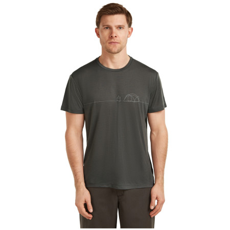 Icebreaker Merino Blend Core SS Tee Single Line Camp férfi funkcionális póló