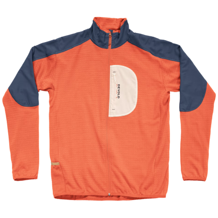 Devold Adventure Jacket Man férfi funkcionális pulóver narancssárga/kék Brick
