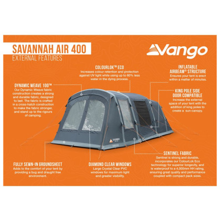 Vango Savannah Air 400 Package családi sátor