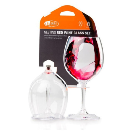 Borospohár GSI Outdoors Nesting Red Wine Glass Set