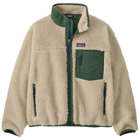 Patagonia K's Retro-X Jacket gyerek pulóver bézs/zöld Dark Natural w/Canopy Green