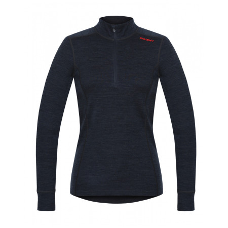 Női pulóver Husky Aron zip L fekete/kék