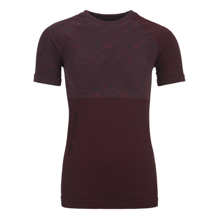 Női póló Ortovox Merino Competition Short Sleeve W burgundi vörös