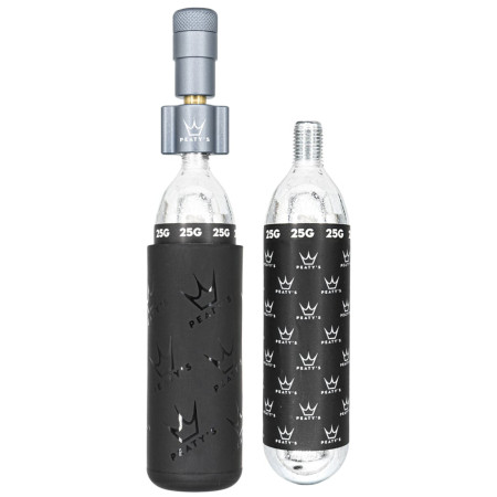 Peaty´s Holeshot Co2 Pumpa + Bombičky 2 Ks - Mtb pumpa szürke Slate