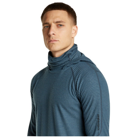Icebreaker Men Mer 400 RealFleece Grid Pulover Hood férfi pulóver