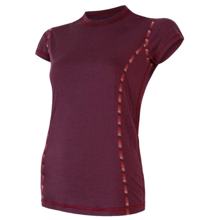 Női funkciós póló Sensor Merino Air r. ujjú lila