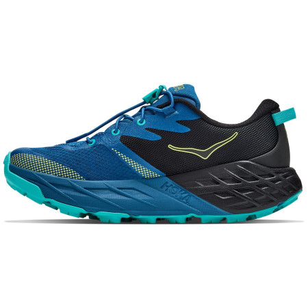 Hoka Speedgoat 7 Big Kids Black/Night Glow Blue gyerek cipő