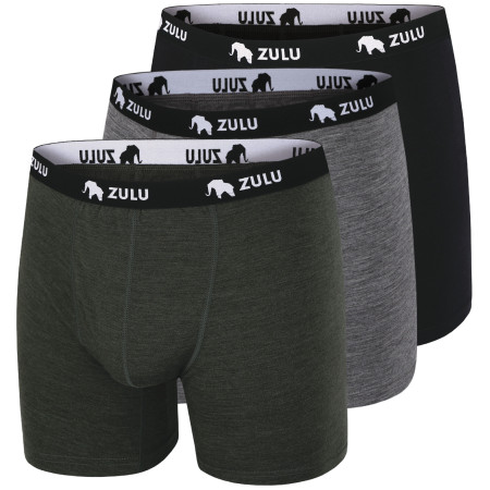 Zulu Merino 160 6in 3-pack férfi boxer különböző színváltozatok
