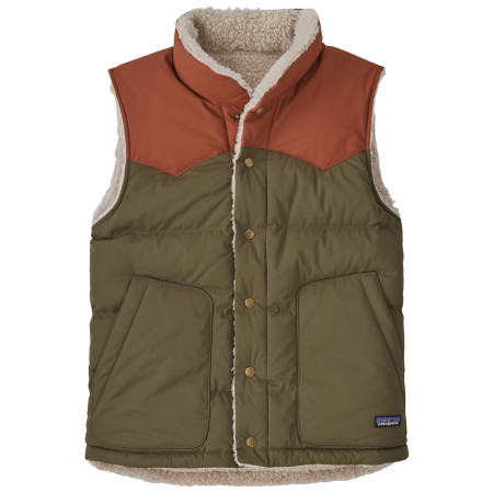 Patagonia Reversible Bivy Down Vest férfi tollmellény zöld/barna