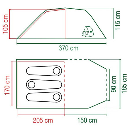 Coleman Cortes 3 sátor