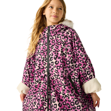 Regatta Junior Waterproof Changing Robe Pro Pink vízálló gyerekkabát