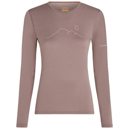 Icebreaker Women Merino 200 Oasis LS Crewe Rainer Ridge női funkcionális felső rózsaszín Summit