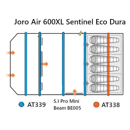 Vango Airspeed S.I Pro Tube 630 x 10 cm - AT338 pót felfújható sátormerevítő