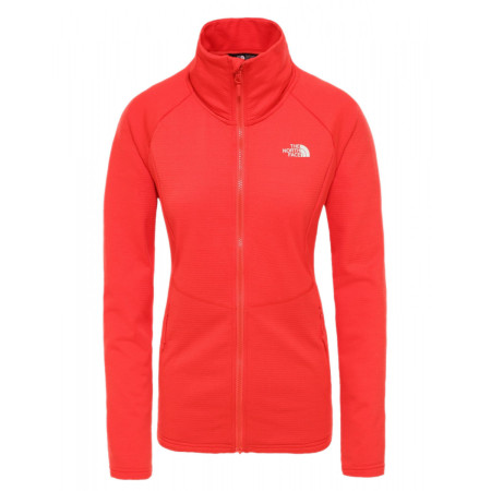 Női pulóver The North Face Quest Grid Midlayer piros