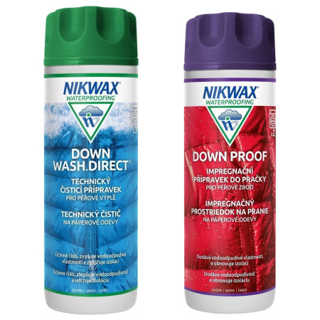 Nikwax Down wash direct + Down Proof 2x 300ml impregnáló