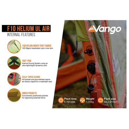 Force Ten Helium UL 1 Air 1 személyes ultrakönnyű sátor