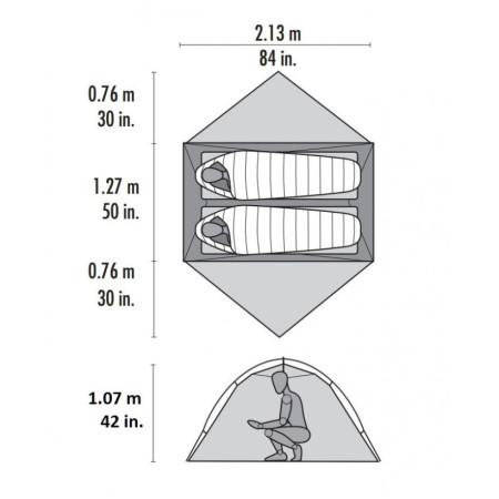MSR Access 2 2 személyes expedíciós sátor