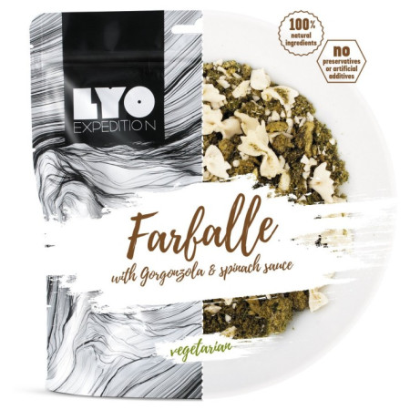Lyo food Farfalle gorgonzolával és spenóttal 500 g