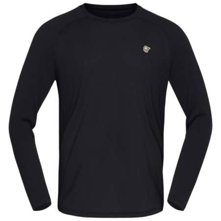 Norrona femund pureUll Long Sleeve férfi funkcionális póló fekete Caviar Black